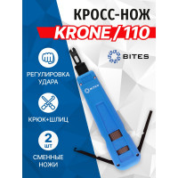 Инструмент для заделки витой пары и заделки контактов типа Krone 5bites 110 LY-T3141