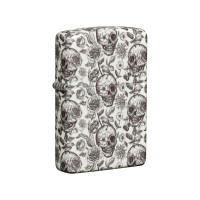Зажигалка Zippo Skeleton с покрытием Glow in the Dark Green, латунь/сталь, серая, 38x13x57 мм 49458