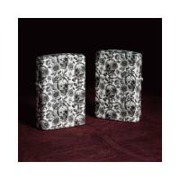 Зажигалка Zippo Skeleton с покрытием Glow in the Dark Green, латунь/сталь, серая, 38x13x57 мм 49458
