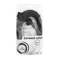 Кабель питания Cablexpert 5.0м, Schuko-C13, VDE, 10А, черный, PC-186-VDE-5M