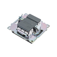 1-клавишный переключатель STEKKER механизм, 250В, 10A, серия Катрин, GLS10-7105-05, черный 39604