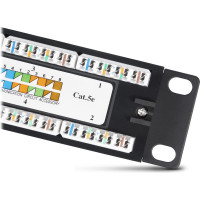 Патч-панель Cabeus, установочный размер 236 мм, 12 портов RJ-45, категория 5e, PL-12-Cat.5e 10-Dual PL-12-Cat.5e 10"-Dual