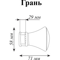Наконечник Peora Грань золото антик 28 мм 2 шт AB 63930