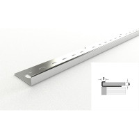 Профиль окантовочный под плитку ЛУКА (6 мм, 2,7 м, полированная нерж. сталь) УТ000042838