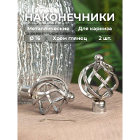 Наконечник Peora Булава хром глянец 16 мм 2 шт 63916
