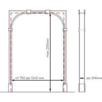 Арка Cosca decor Прима дуб беленый, ламинированный МДФ, набор СПБ101889