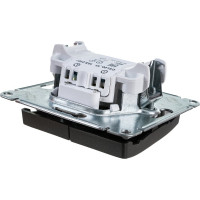 Механизм выключателя Systeme Electric 2-клавиши СП Glossa 10А IP20 сх. 5а 10AX графит GSL001353