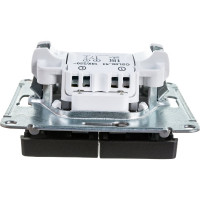 Механизм выключателя Systeme Electric 2-клавиши СП Glossa 10А IP20 сх. 5а 10AX графит GSL001353