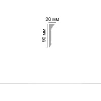 Потолочный карниз Decomaster с рисунком, подходит к натяжному потолку, 90х20х2000 мм D226B