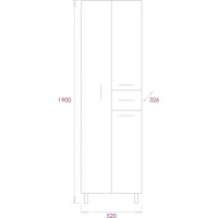 Пенал Onika Модерн 52 напольный, белый, с бельевой корзиной, левый 405206