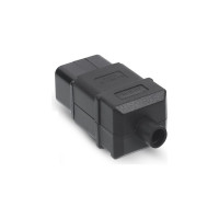 Разборная вилка Cabeus С20, 16А, 250 V, черная IEC-320-C20