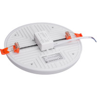 Встраиваемый безрамочный круглый светодиодный светильник IONICH 24Вт 1900Лм 230В 4000K 170мм IP20 1592