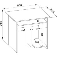 Компьютерный стол СОКОЛ венге/беленый дуб КСТ-21.1 КСТ21.1Вб5