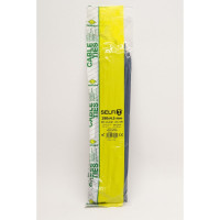 Стяжки SapiSelco металлодетектируемые, самозатухающие, синего цвета, 4.5x280 мм, полиамид 6.6, уп. 100 шт. DET.11.2140R