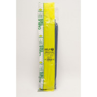 Стяжки SapiSelco металлодетектируемые, самозатухающие, синего цвета, 4.5x280 мм, полиамид 6.6, уп. 100 шт. DET.11.2140R