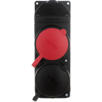 Штепсельная колодка NE-AD с крышкой, 3*25А+1*16А, каучук, 4008