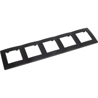 Рамка для розеток и выключателей ЭРА Серия 12 12510505 на 5 постов, Сатин, антрацит Б0052543