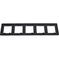 Рамка для розеток и выключателей ЭРА Серия 12 12510505 на 5 постов, Сатин, антрацит Б0052543