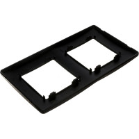 Рамка для розеток и выключателей ЭРА Серия 12 12510206 на 2 поста, Сатин, черный Б0052514