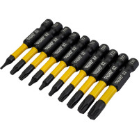 Набор торсионных намагниченных бит TORX (10 шт; 50 мм; S2) WURZ 4220