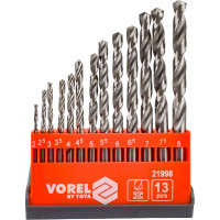 Набор сверл HSS (13 шт; 2-8 мм) VOREL 21998
