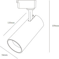 Трековый однофазный светильник ЭРА TR510 COB BK 10 ватт 4000К 700Лм черный Б0049051