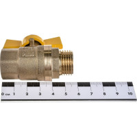 Шаровой кран STI для газа Ду15 Ру16 муфтовый (штуцер-муфта) бабочка D170-00045
