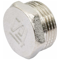 Латунная заглушка STI Ду20 (3/4") Ру16 наружная резьба никелированная D270-00248