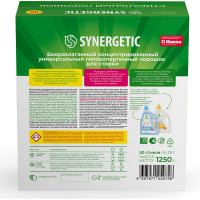 Концентрированный биоразлагаемый универсальный гипоаллергенный порошок SYNERGETIC 50 стирок 4607971450726 109005