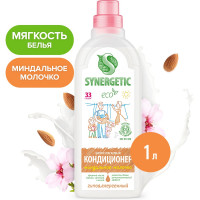 Кондиционер для белья SYNERGETIC МИНДАЛЬНОЕ МОЛОЧКО 1 л 4623721671432  110101/8