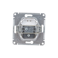 TV розетка Systeme Electric Glossa Перламутр оконечная 1DB SE GSL000691