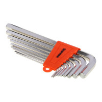 Набор ключей - шестигранников ЕРМАК 1,5-10мм, удл.,9шт. (014) 657-014