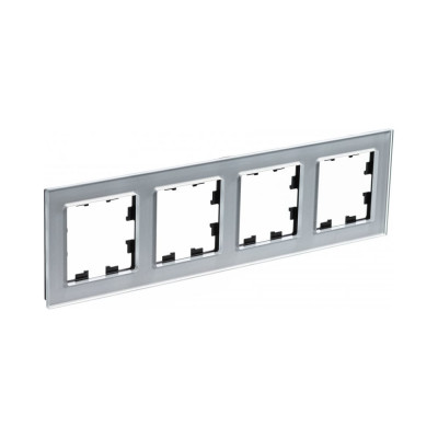 4-местная рамка Systeme Electric AtlasDesign NATURE стекло алюминий ATN320304
