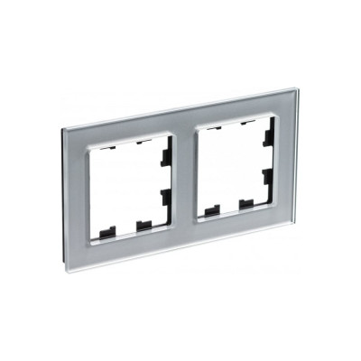 2-местная рамка Systeme Electric AtlasDesign NATURE стекло алюминий ATN320302