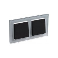 2-местная рамка Systeme Electric AtlasDesign NATURE стекло алюминий ATN320302