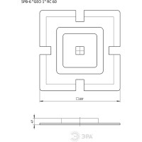 Потолочный светильник ЭРА светодиодный GEO с ДУ SPB6 GEO 1 RC 60 60Вт 3000-6500К Б0050918