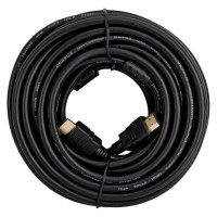 Кабель HDMI Cablexpert 19M/19M, v2.0, медь, позол.контакты, экран, 2 фер.кольца, 10м, черный, пакет, HDMI CCF2-HDMI4-10M