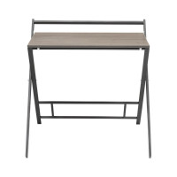 Складной компьютерный стол GreenWeen 800 мм, черный/дуб графит GW-PCT800B-L-G