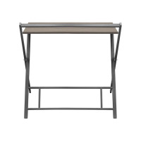 Складной компьютерный стол GreenWeen 800 мм, черный/дуб графит GW-PCT800B-L-G