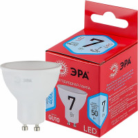 Светодиодные лампочки ЭРА RED LINE LED MR16-7W-840-GU10 R GU10 7Вт софит, нейтральная белая Б0049640