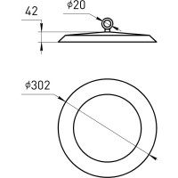 Подвесной светодиодный светильник ЭРА SPP-402-0-40K-150 IP65, 150Вт, 15000Лм, 4000К, Кп2, КСС Д Б0051845