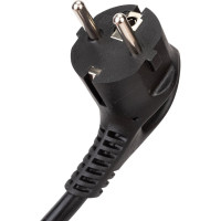 Сетевой шнур с вилкой ЭРА U-3x1,5-2m-B с заземлением 2м ПВС 3x1,5мм2 черный Б0048707