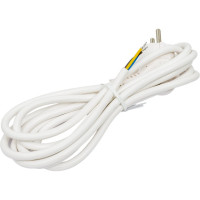 Сетевой шнур с вилкой ЭРА U-3x1-3m-W с заземлением 3м ПВС 3x1мм2 белый Б0048700
