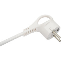 Сетевой шнур с вилкой ЭРА U-3x1-3m-W с заземлением 3м ПВС 3x1мм2 белый Б0048700