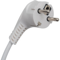 Сетевой шнур с вилкой ЭРА UX-3x0,75-5m-W с заземлением 5м ПВС 3x0,75мм2 белый Б0048694