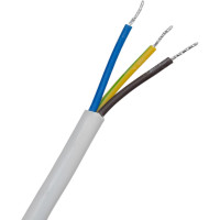 Сетевой шнур с вилкой ЭРА UX-3x0,75-5m-W с заземлением 5м ПВС 3x0,75мм2 белый Б0048694