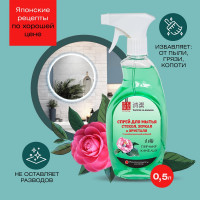 Средство для мытья стекол Fedora с ароматом горной камелии, 500 мл 494