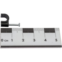 Круглая пластиковая скоба TDM ELECTRIC 6 мм, черная, 50 шт. SQ0514-0041