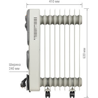 Масляный обогреватель TDM ELECTRIC МО-9ТВ, 2000 Вт, 9 секций, вентилятор, регулировка мощности 800/1200/2000+400 Вт, термостат, SQ2501-0912