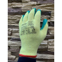 Рабочие перчатки Master-Pro® ТОРРО ГРИН х/б с рельефным латексным покрытием 1 пара 6410-CL-1